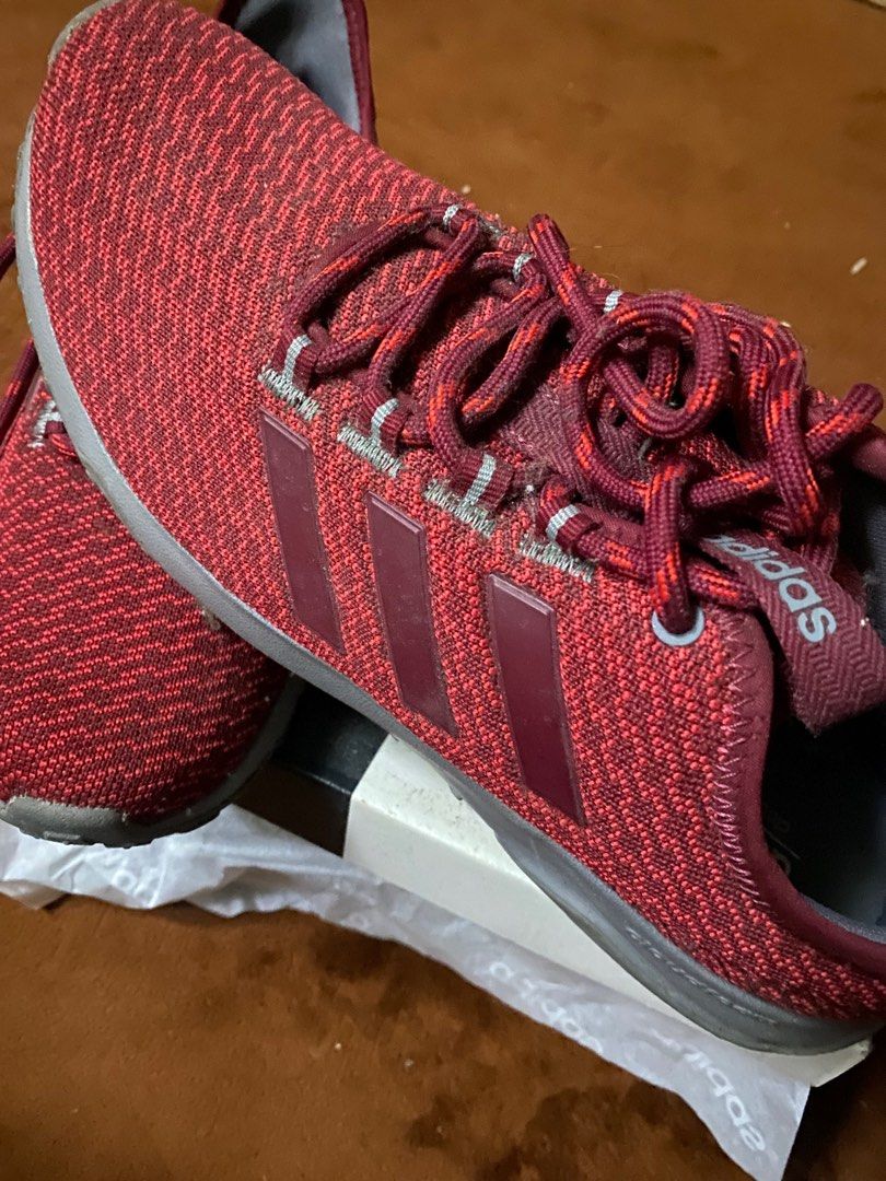 Adidas neo best sale cloudfoam maroon