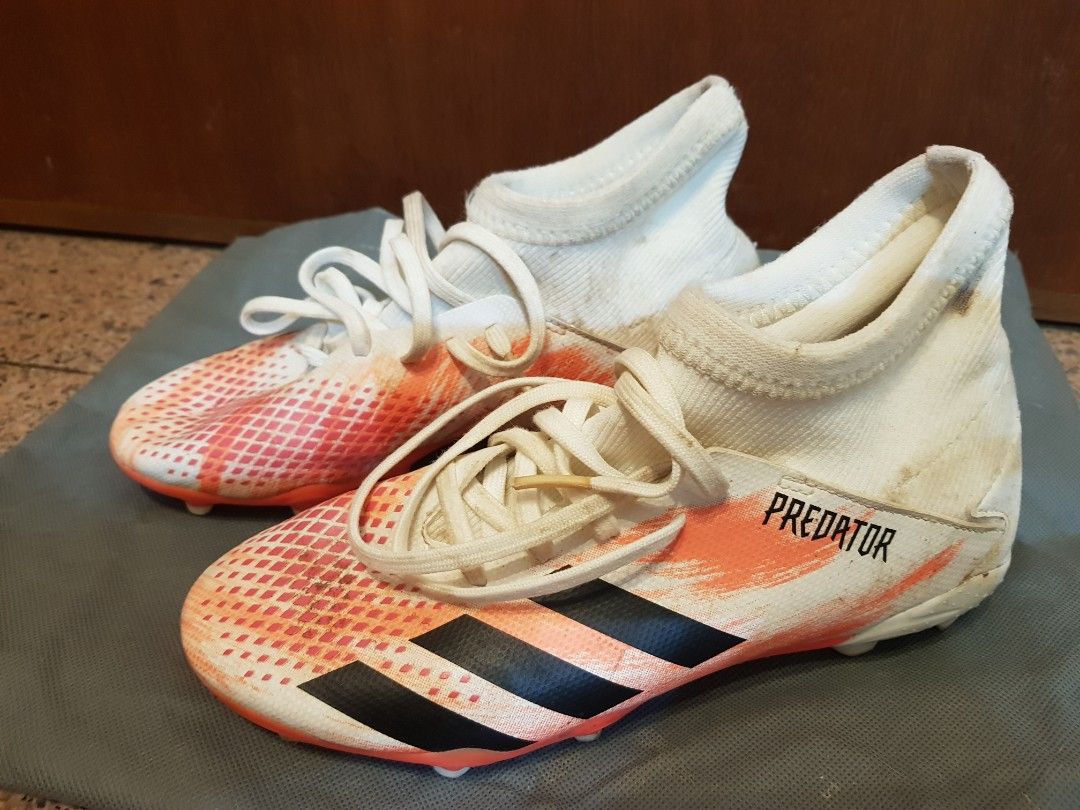 Adidas White Size 4 Kids Children Soccer Boots