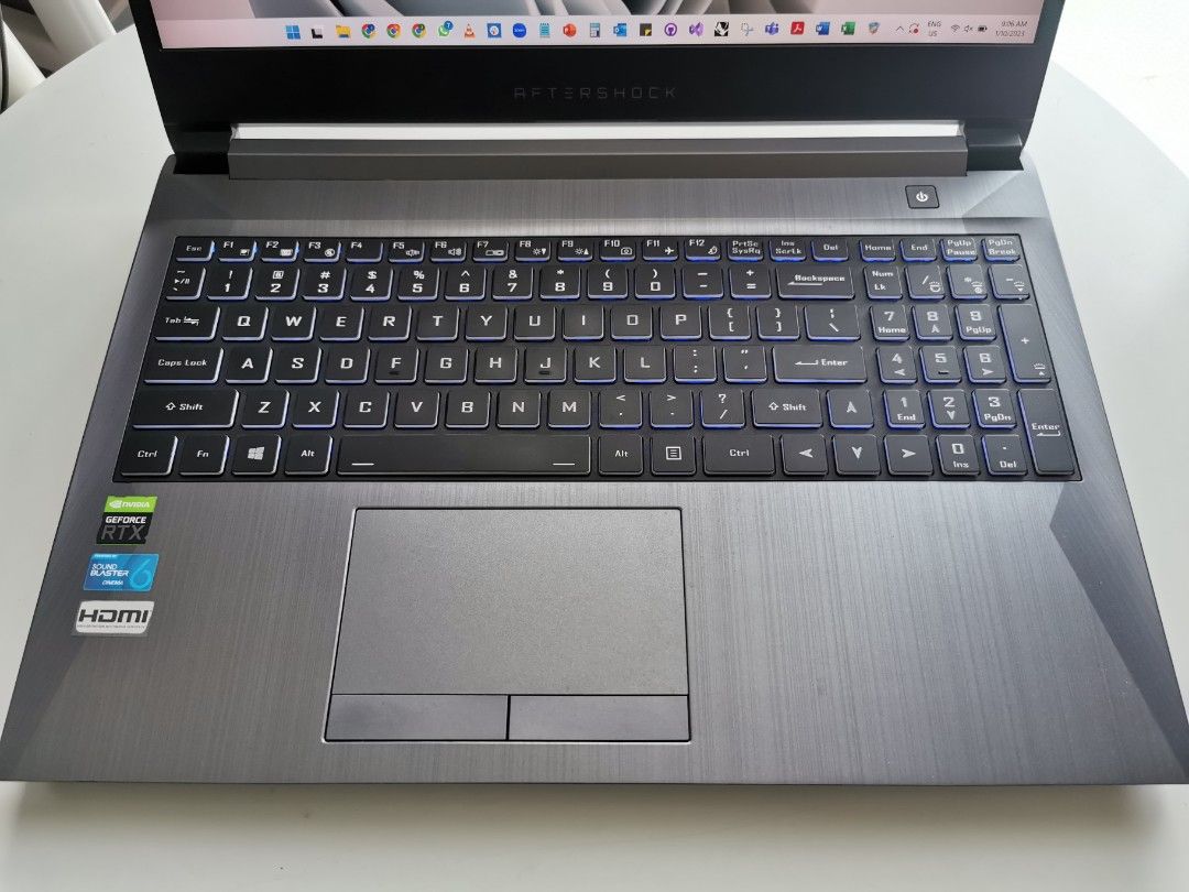 Forge Notebook Aftershock Forge 15X Laptop, i7-10875H, RTX 2060 Max Performance, 16GB ...