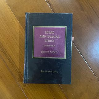 Agpalo - Legal and Judicial Ethics 2020 Edition