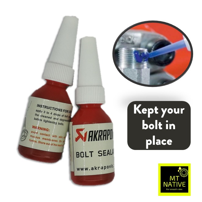 Akrapovic Bolt Sealant [BLUE] Thread Locker Gum Lock Tile, Motorcycles