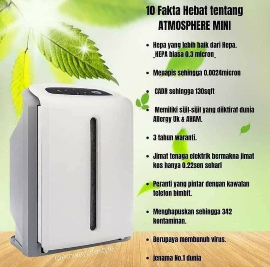 Atmosphere mini deals air purifier price