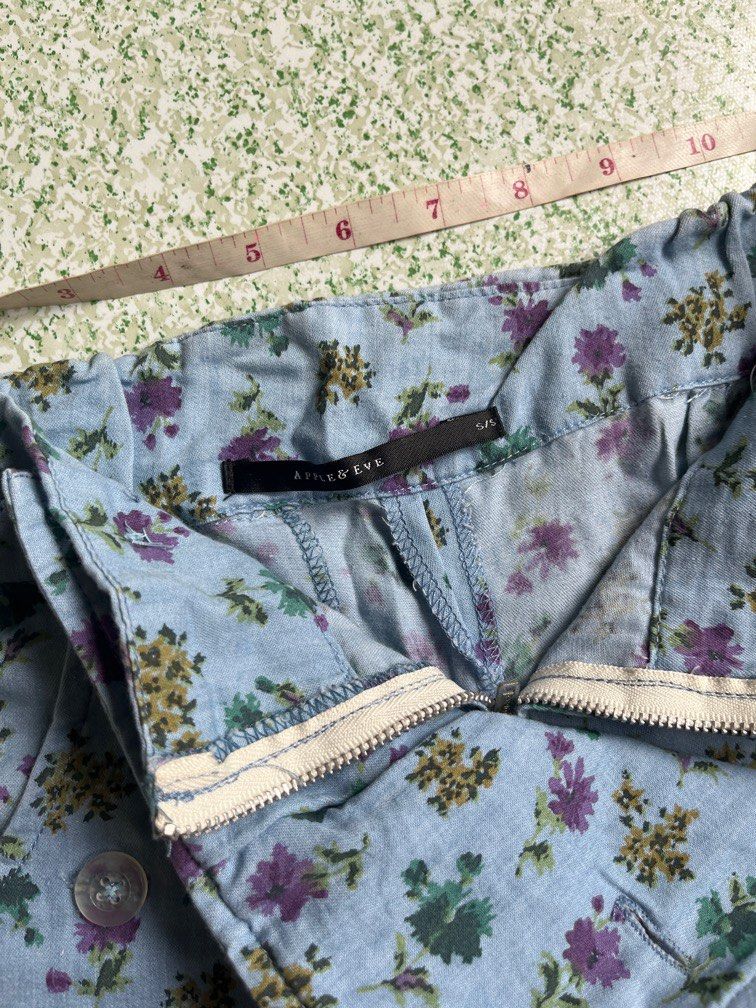 Apple & Eve high waist shorts (Category: Shorts) located in Malabon City. Submitted by michcho (Listing ID 1208732695, Image 3). Description: Apple & Eve high waist shorts with buttons and zipper. Garterized at the back. 100% polyester .