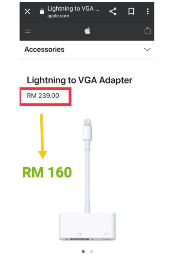 Apple Lightning to VGA Adapter, Mobile Phones & Gadgets, Mobile
