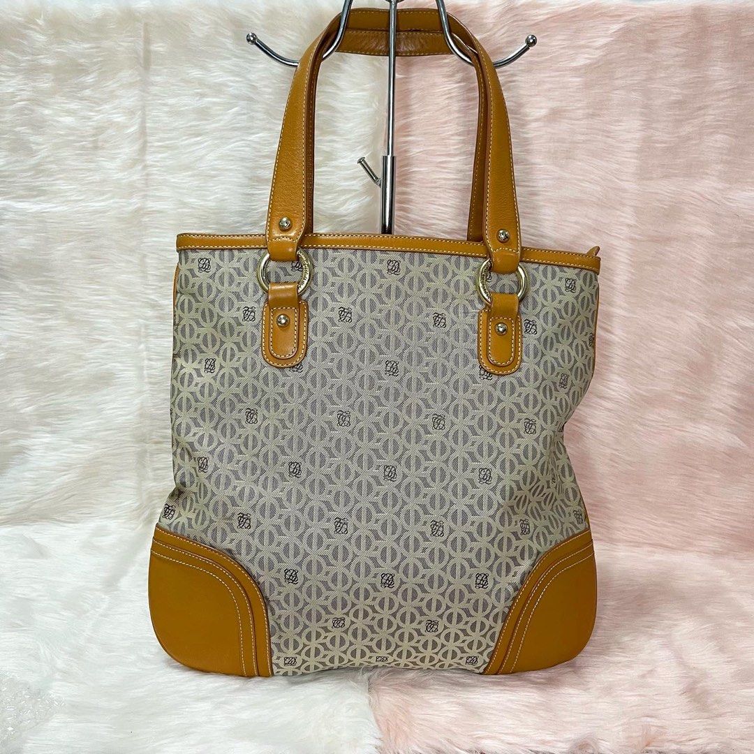 Authentic Louis Quatorze Monogram Canvas and Leather Shoulder Tote Bag in  Brown, Women's Fashion, Bags & Wallets, Shoulder Bags on Carousell