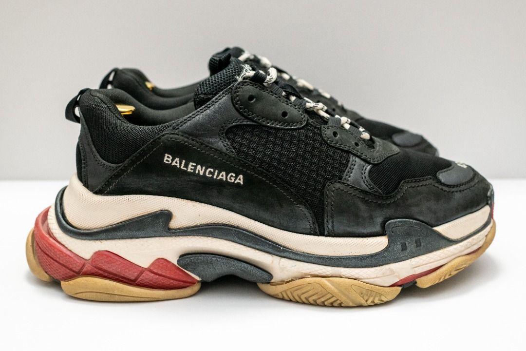 Balenciaga triple s black red sale