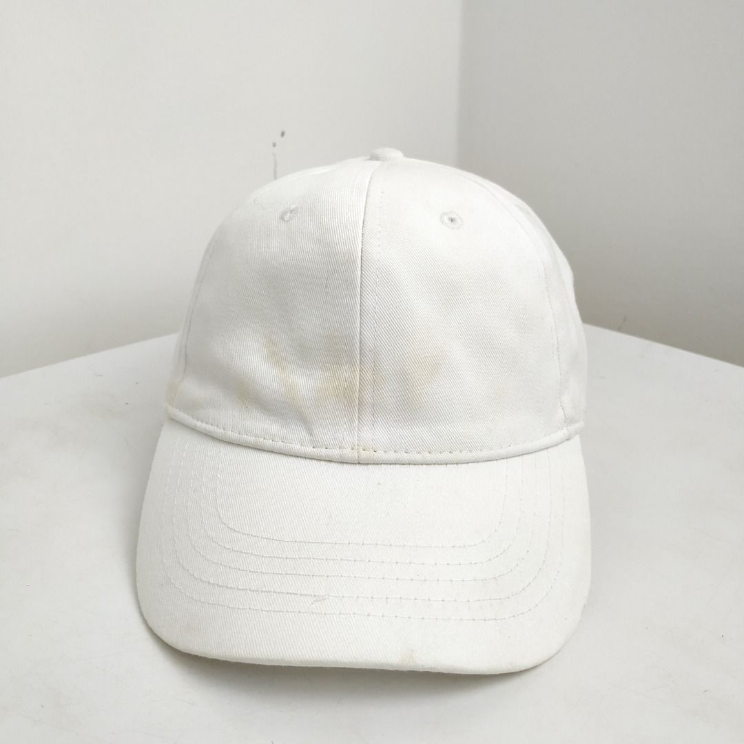 BASEBALL WHITE PLAIN BLANK HAT CAP TOPI PUTIH ADULT SIZE Men s