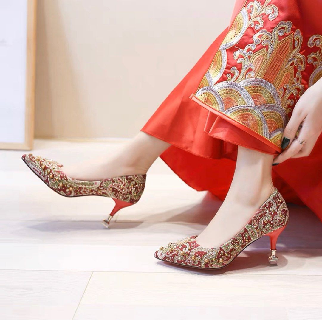 Red footwear on sale