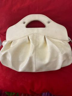 Beneluxe Broken White Patent Leather Hand Bag