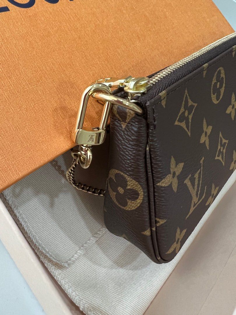 LV Mini Pochette Accessoires in Rose Gold Vernis Leather GHW, Luxury, Bags  & Wallets on Carousell