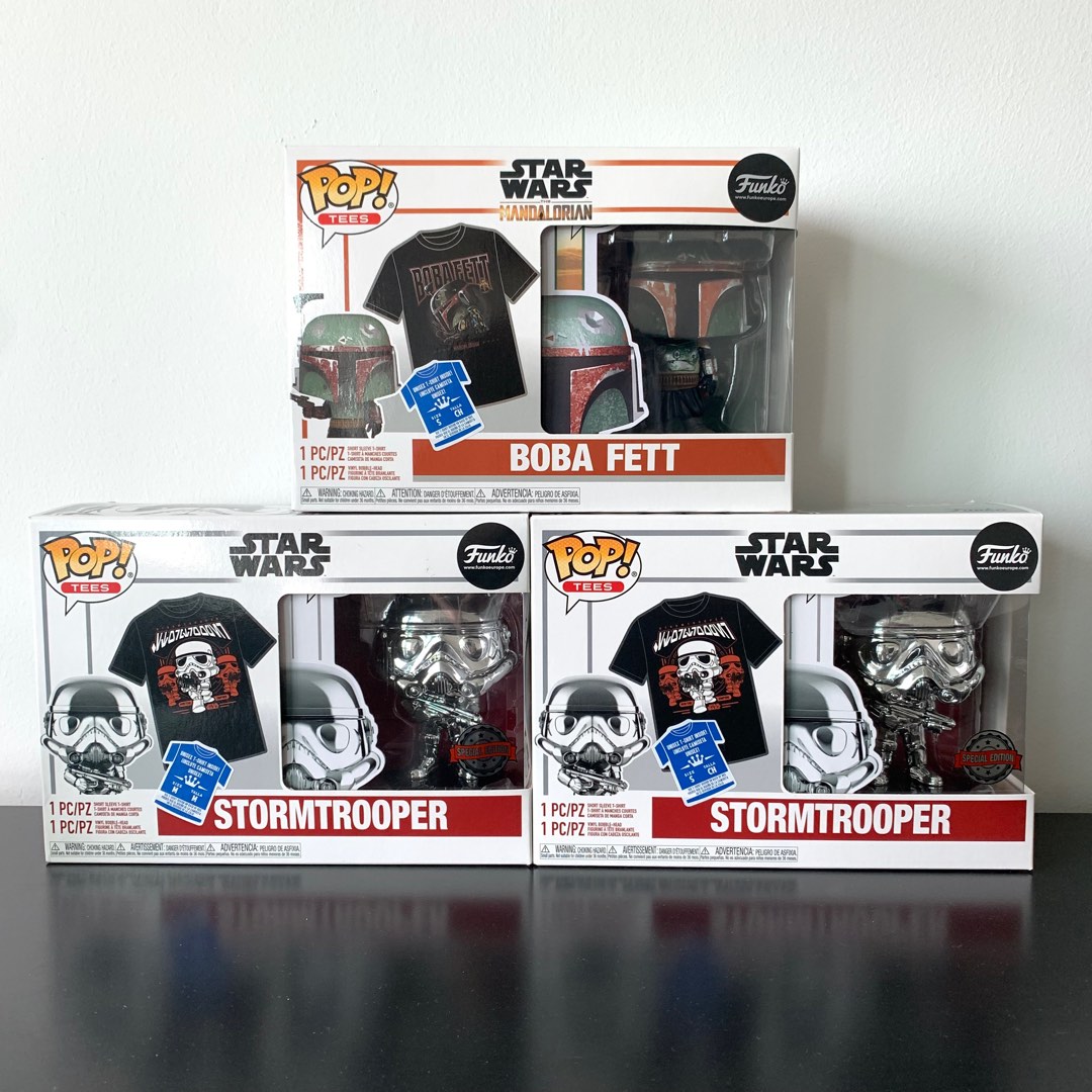 BNIB Star Wars Funko Pop Tee Exclusive Bundle (Special Edition
