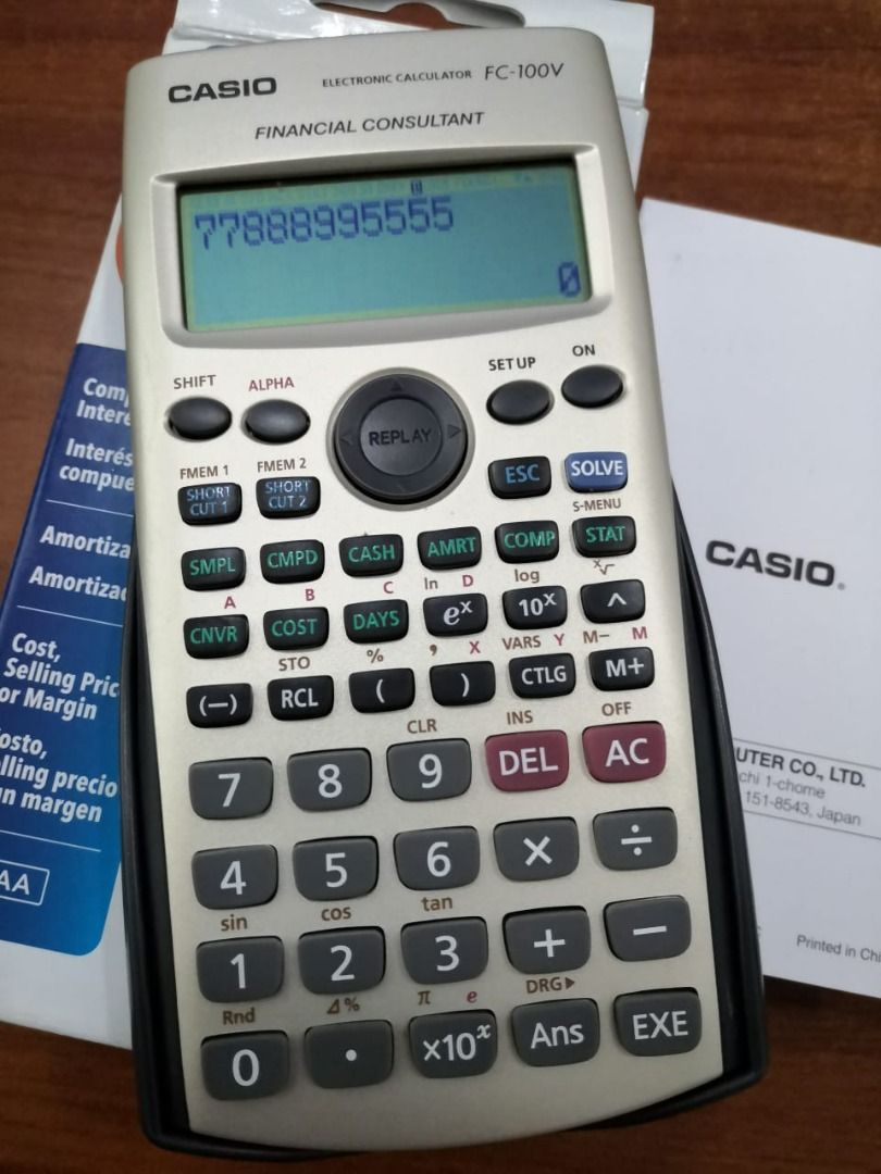 Casio Financial Consultant FC 100V Calculator Hobbies Toys