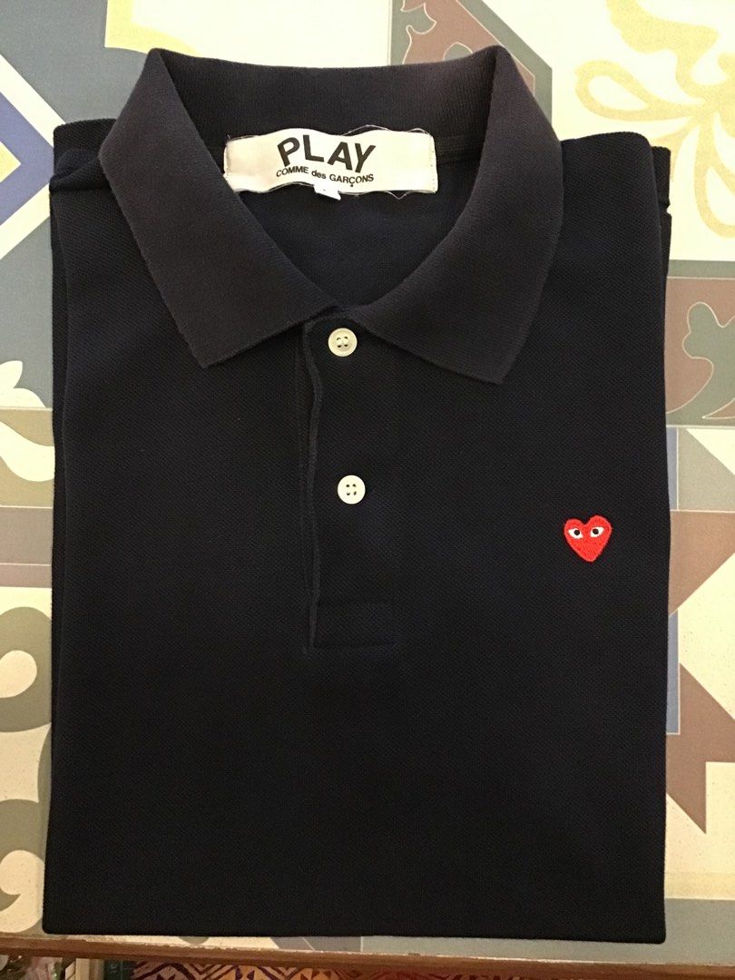 Cdg Play small heart polo shirt
