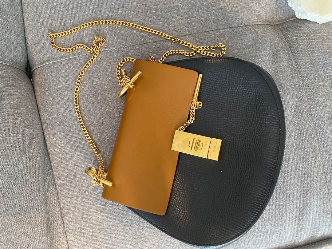 Chloe Drew Shoulder Bag (Category: Luxury Bags & Wallets) located in Muntinlupa City. Submitted by hollygolly (Listing ID 1208728545, Image 1). Description: Blue/Mustard.