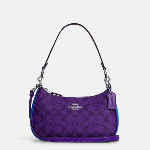 Purple coach handbag on sale