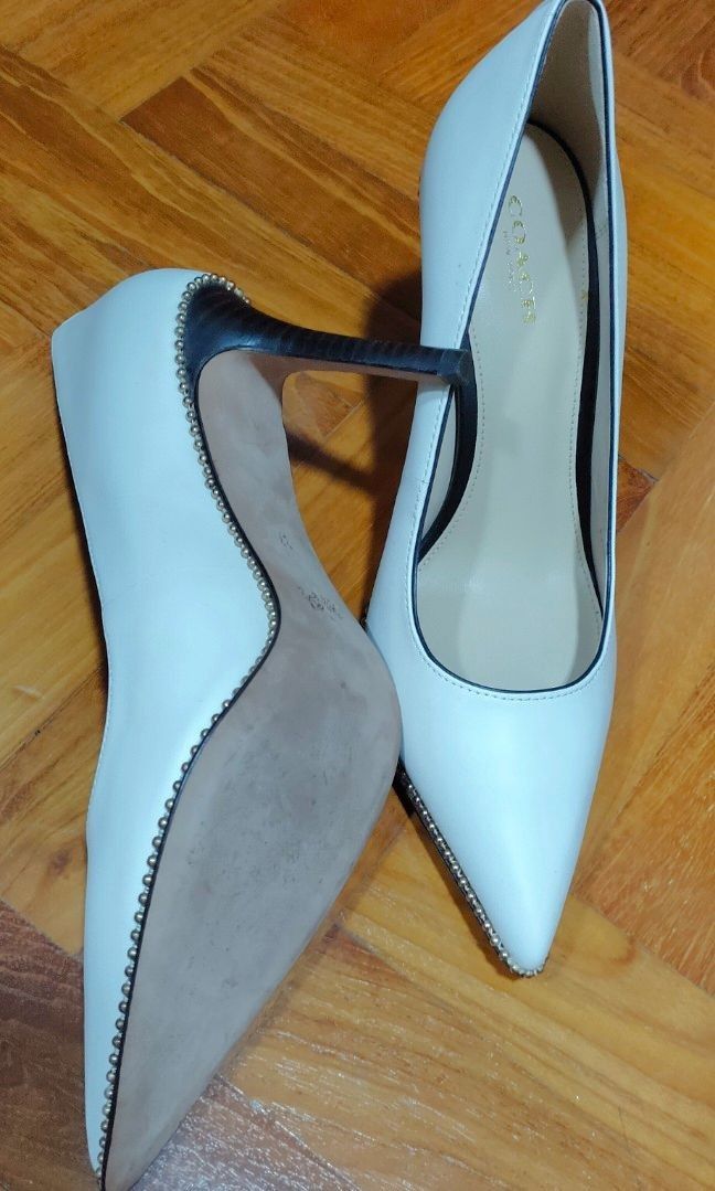 Coach white heels cheap
