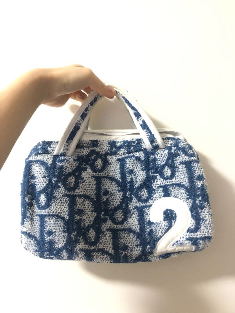 Dior towel vintage bag BLUE Carousell