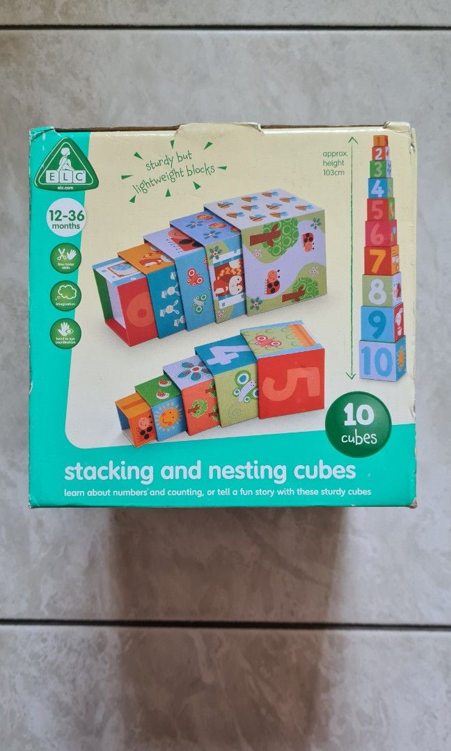 ELC Stacking and Nesting cubes toy, Babies & Kids, Infant Playtime on