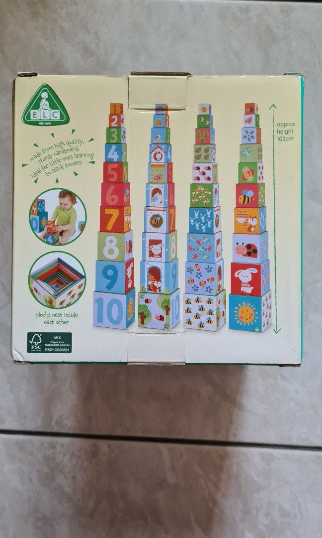 ELC Stacking and Nesting cubes toy, Babies & Kids, Infant Playtime on