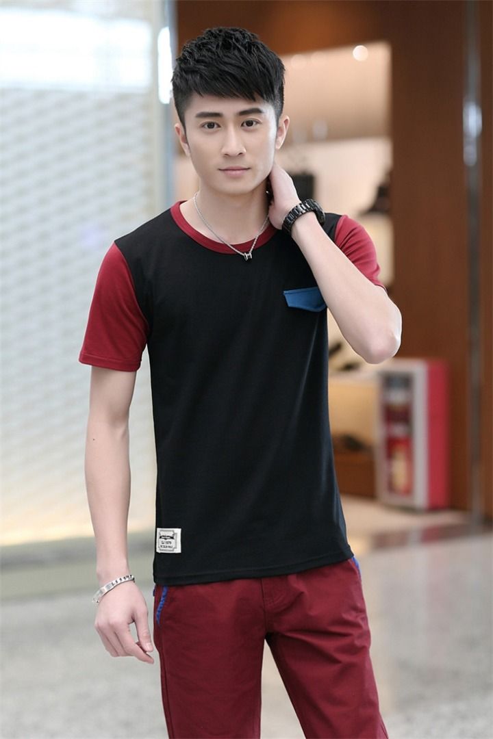 Fashion Mix Colour Men T shirt Black 17584 Men s Fashion Tops