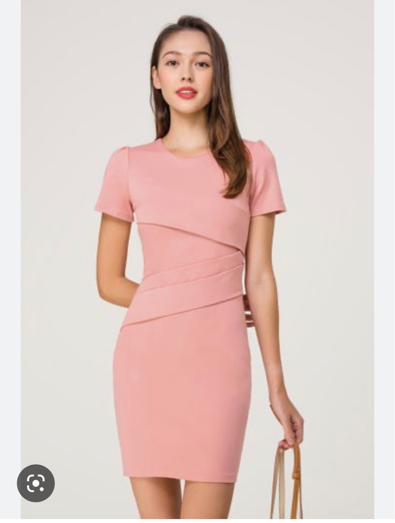 Fayth Stratford dress olive and pink, Women's Fashion, Dresses & Sets