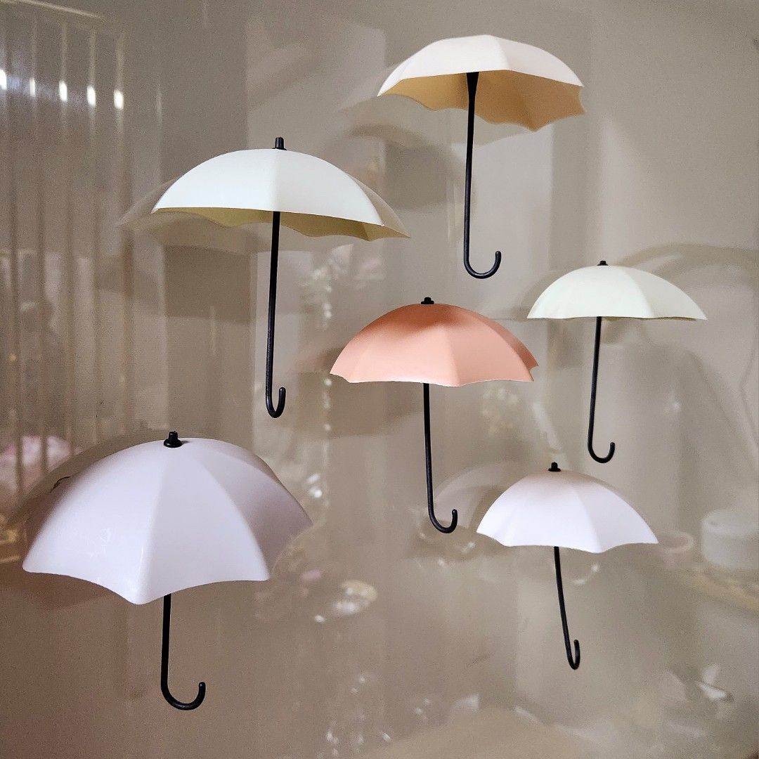 FLOATING HOOKS Price for 1 - Pastel Umbrella Animal Statue Wall