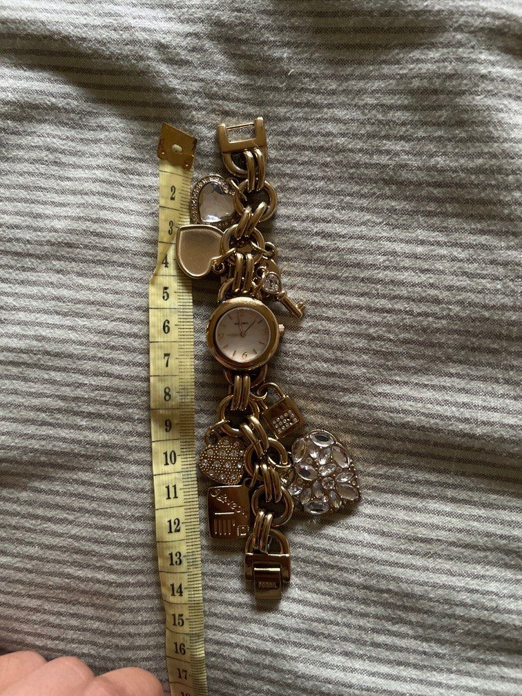 Fossil Watch Charm Bracelet in Gold, Women's Fashion, Watches