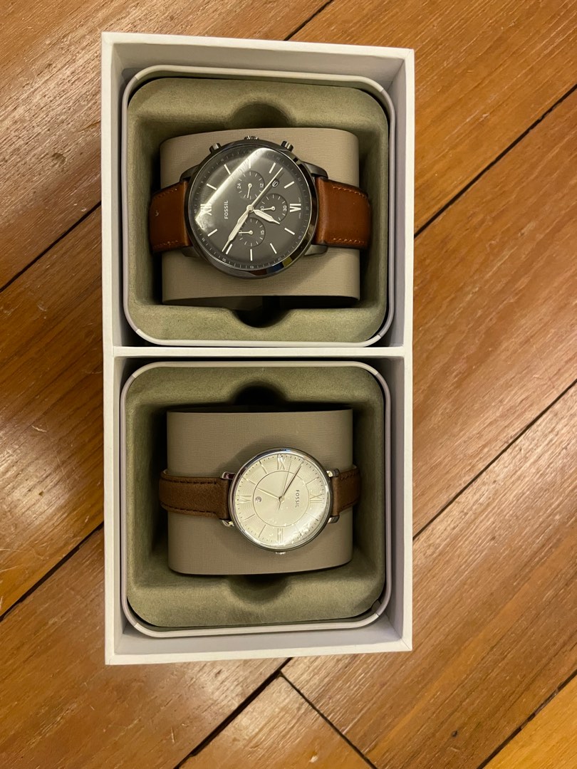 Fossil Watch Set for Him and Her, Men's Fashion, Watches & Accessories