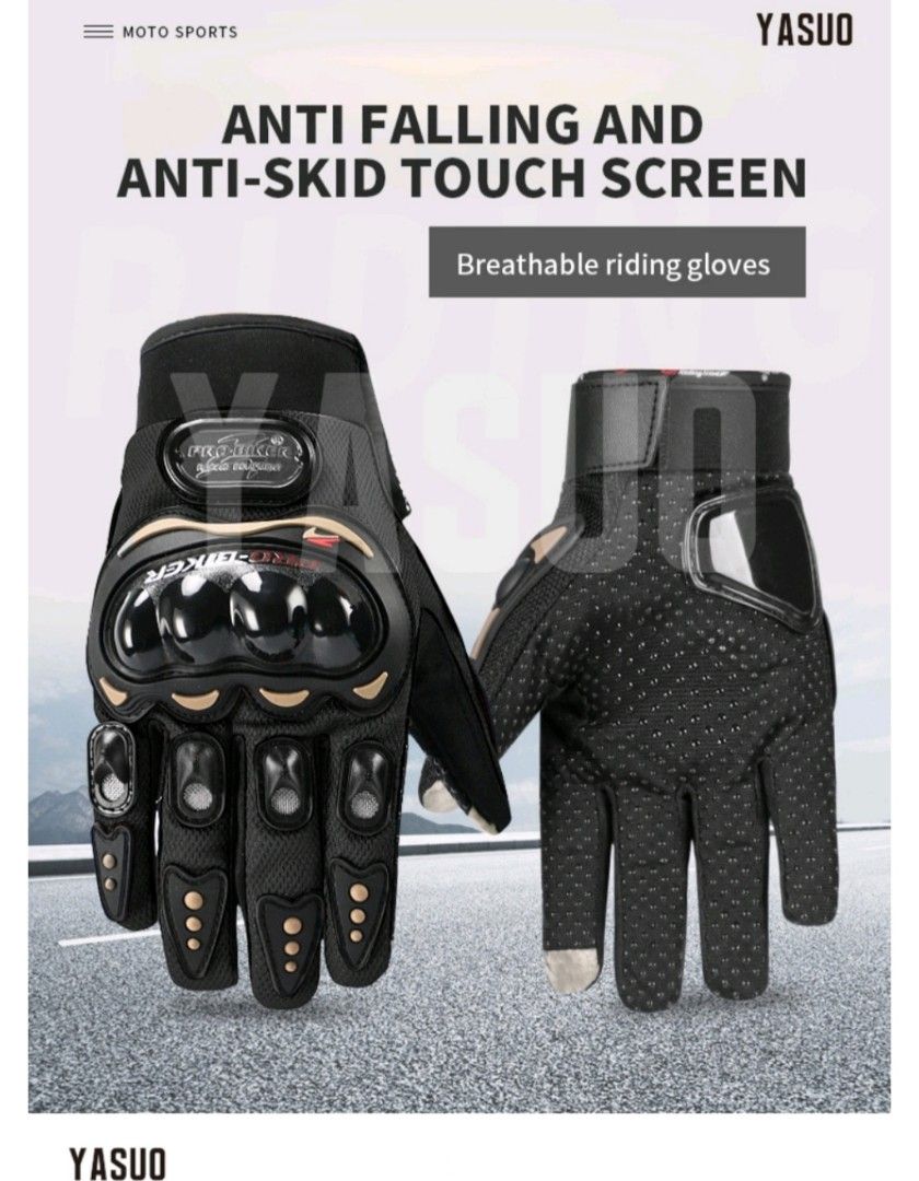 FULL FINGER MOTORCYCLE GLOVES, Men's Fashion, Watches & Accessories