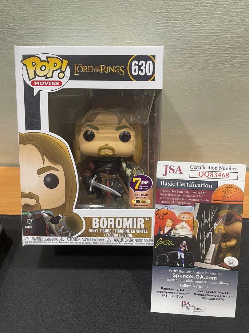 Funko Boromir(Sean Bean) Signed (Category: Figurines & Statues) located in Antipolo. Submitted by agentjic (Listing ID 1208860840, Image 1). Description: Lord of the rings Signed by Sean Bean with JSA authentication Limited to 165 pieces .
