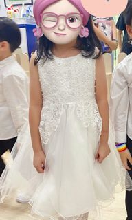Girl Princess white dress