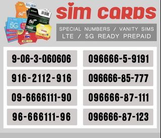 Globe 5G, TM 5G Vanity Sim, Special Numbers Sim Cards
