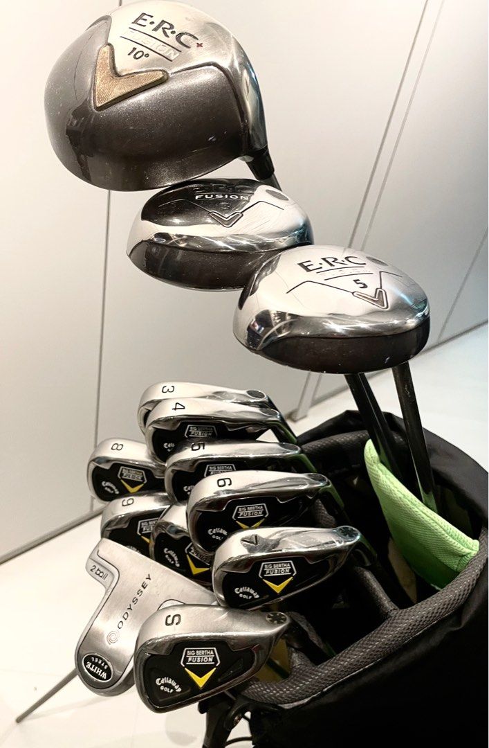 Golf Club Set include Callaway Driver, woods, Iron set, Odyssey Putter