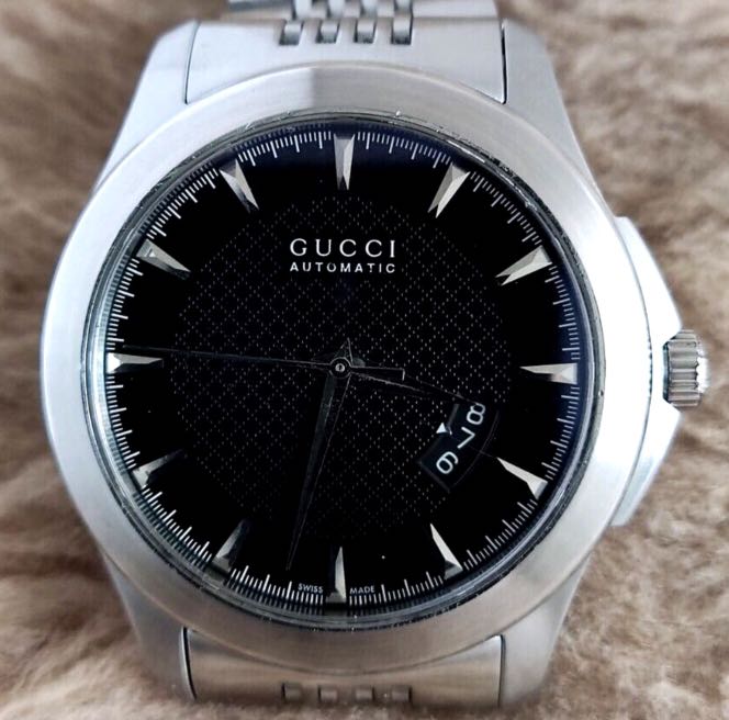 GUCCI 126.2 G-Timeless YA126210 AUTOMATIC All Stainless Steel Mens 44mm ...