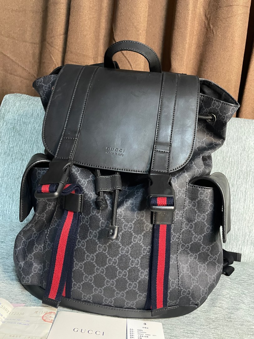 Gucci gg black deals backpack