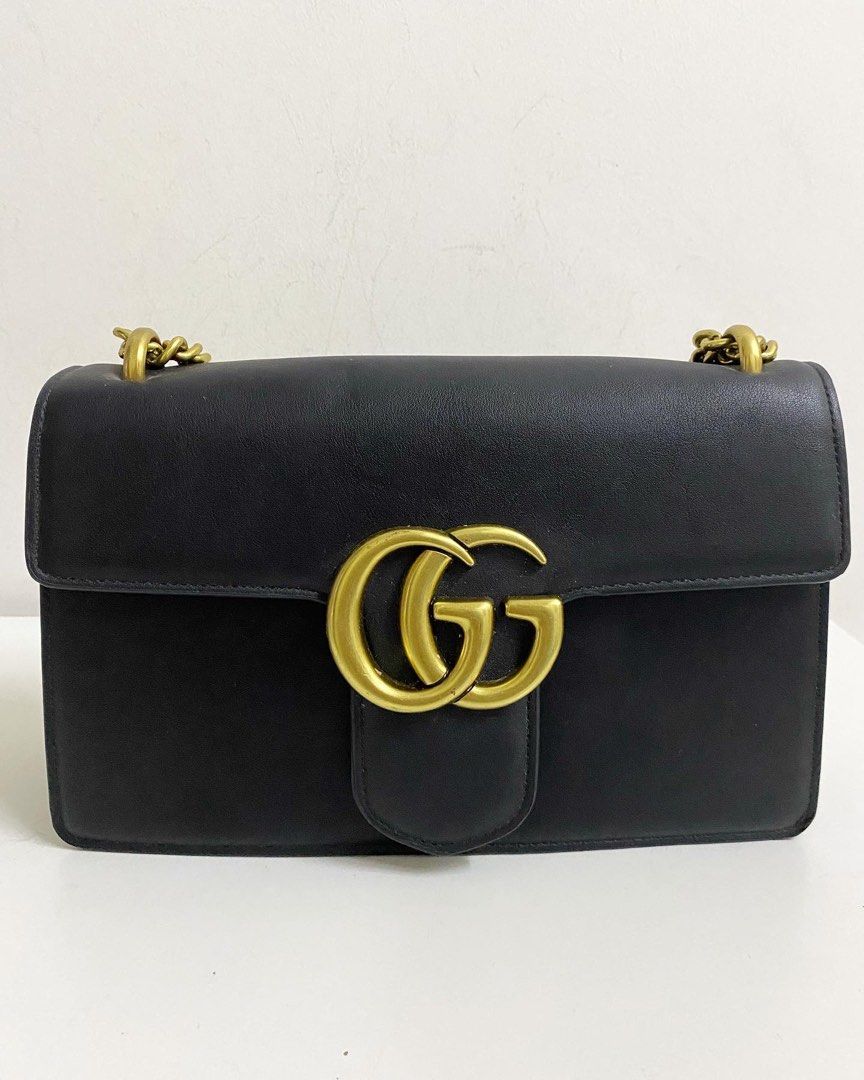 Plain black gucci bag outlet