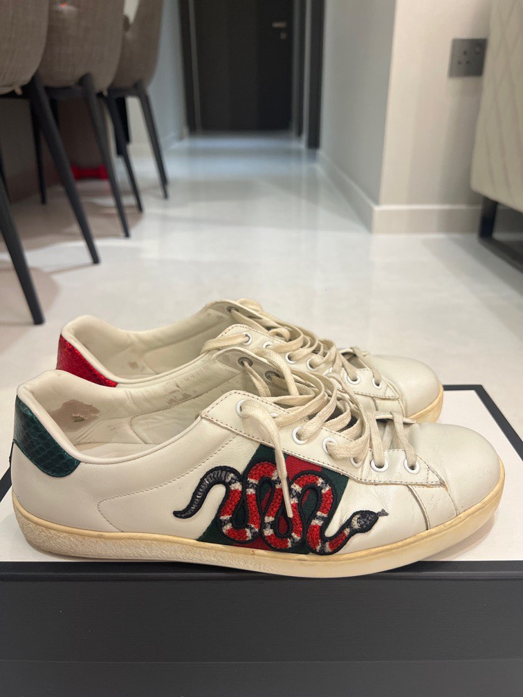 gucci snake sneakers, Men's Fashion, Footwear, Casual shoes on Carousell