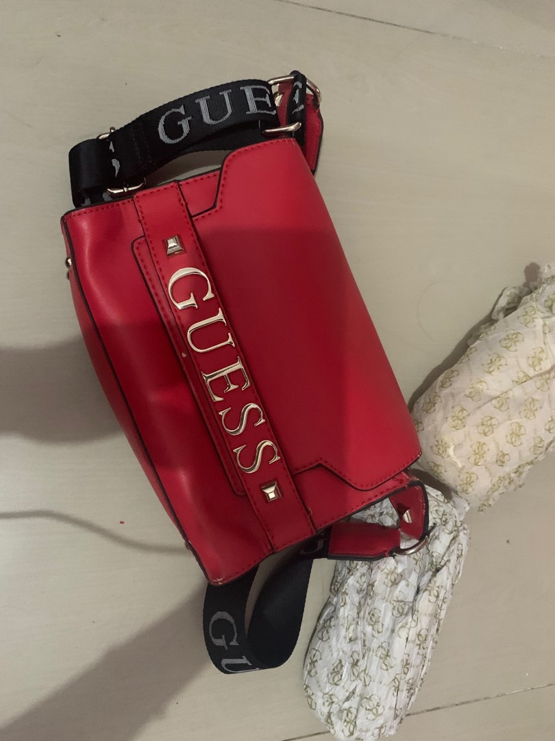 Guess red crossbody bag, Women's Fashion, Bags & Wallets, Crossbody