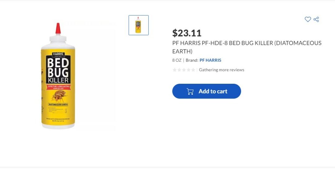Harris Bed Bug Killer with Diatomaceous Earth 8 Oz ...
