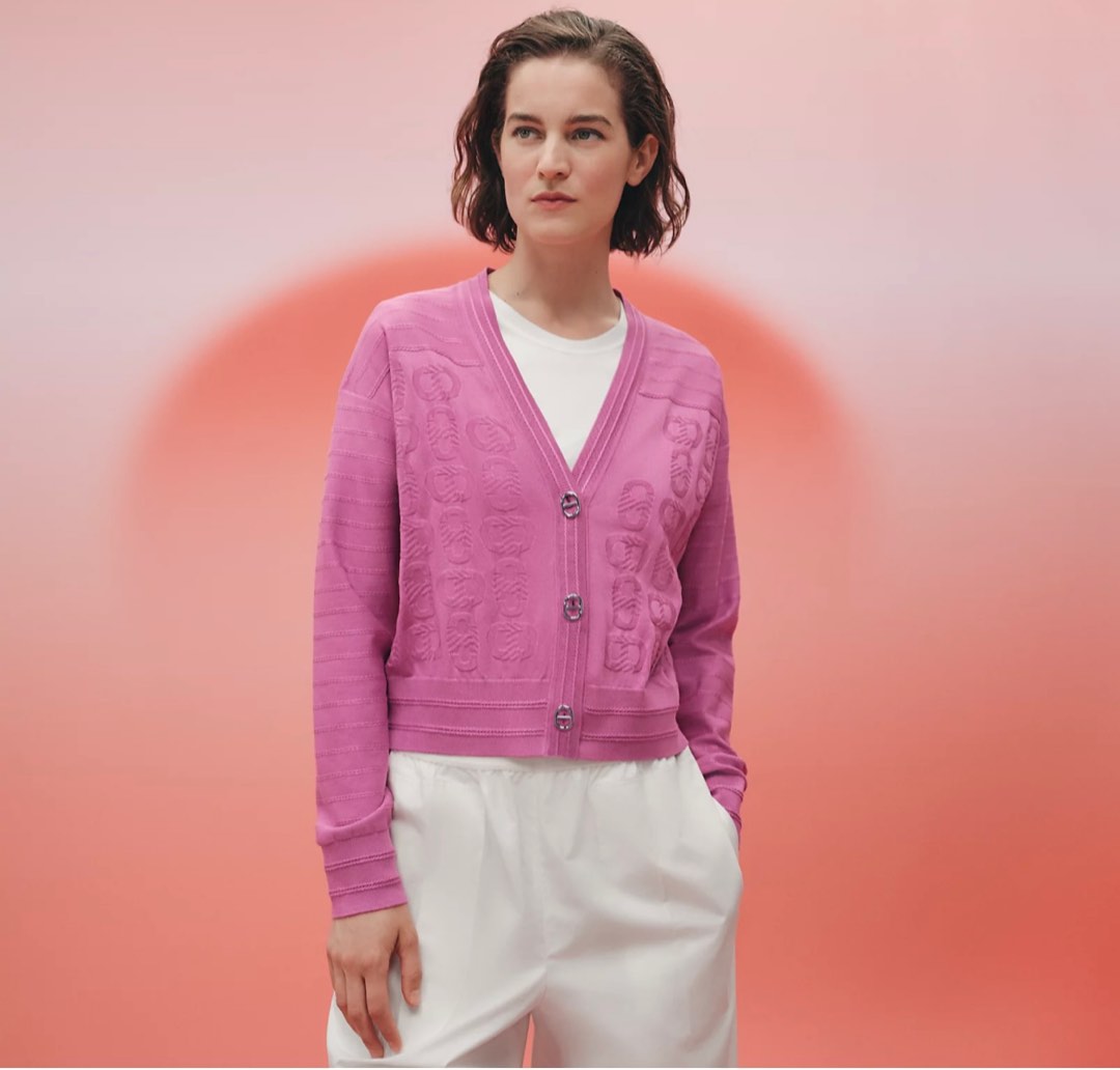 Hermes Cardigan, Women's Fashion, Coats, Jackets and Outerwear on Carousell