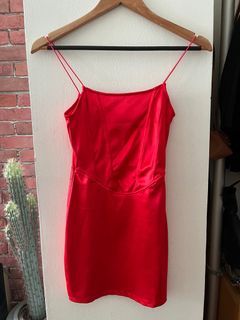 H&M Red Corseted Dress