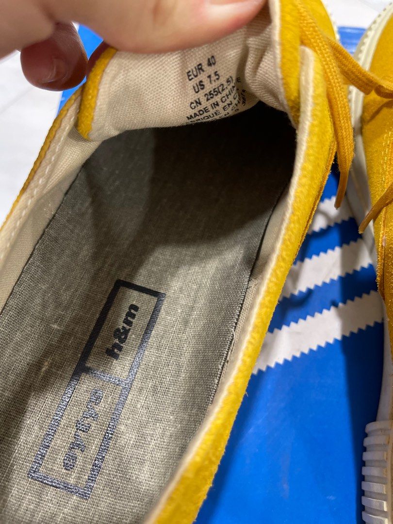 H&M x EYTYS COLLAB MUSTARD SUEDE LIKE ALMOST NEW SHOES (adidas box used