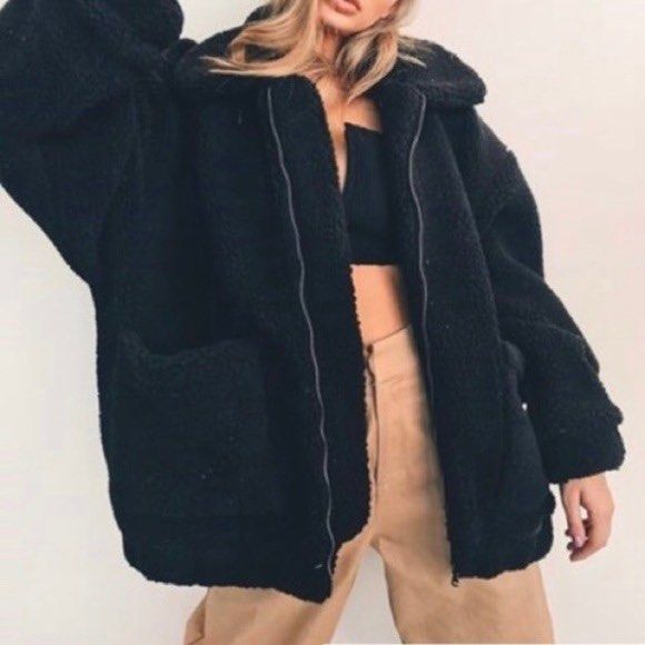 I AM GIA Pixie Coat Teddy Jacket Women s Fashion Coats Jackets