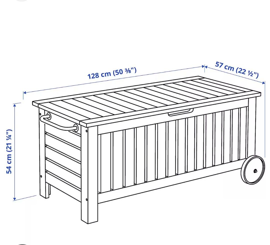 Ikea APPLARO storage bench, outdoor, Furniture & Home Living, Outdoor