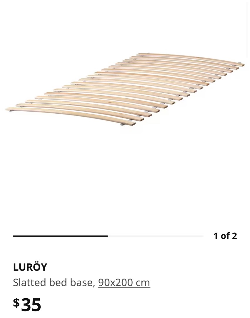 *Free* Ikea Bed Slats Luroy (1 pc left), Furniture & Home Living, Furniture, Bed Frames