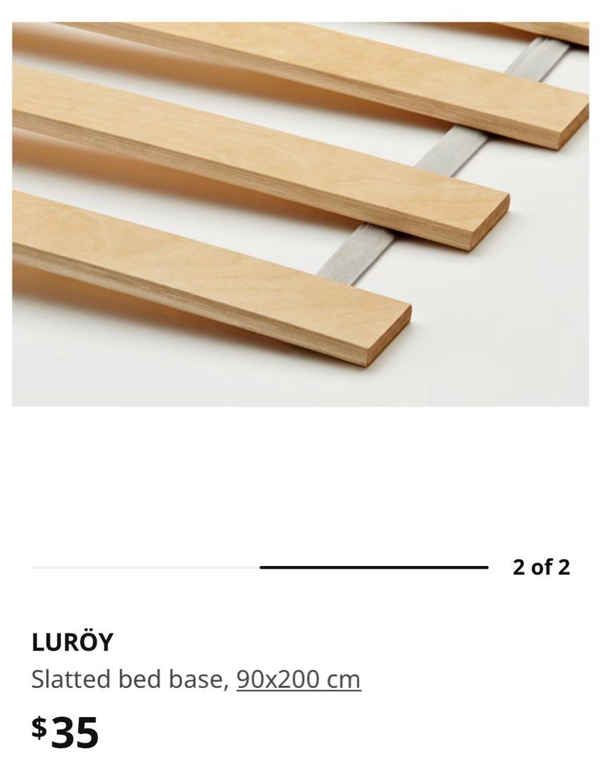 *Free* Ikea Bed Slats Luroy (1 pc left), Furniture & Home Living