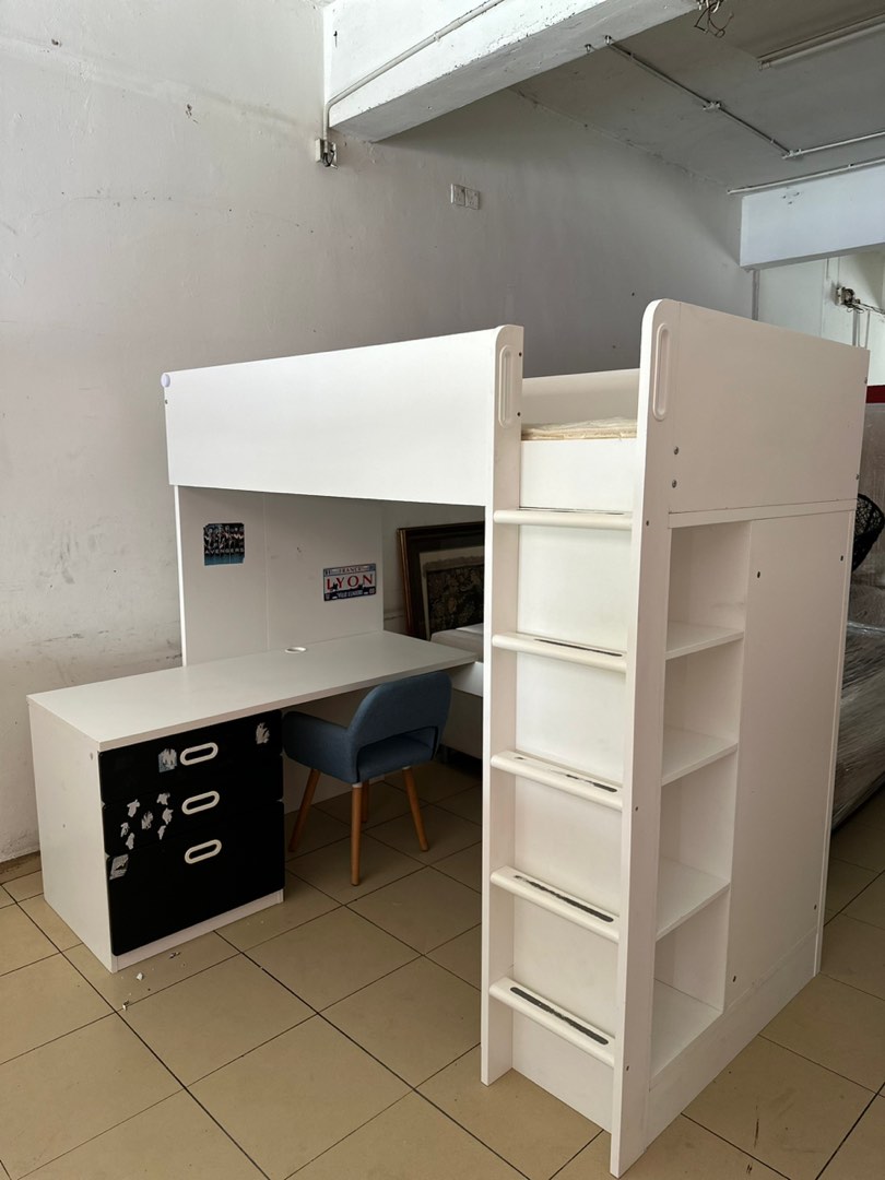 Ikea bed with hot sale study table