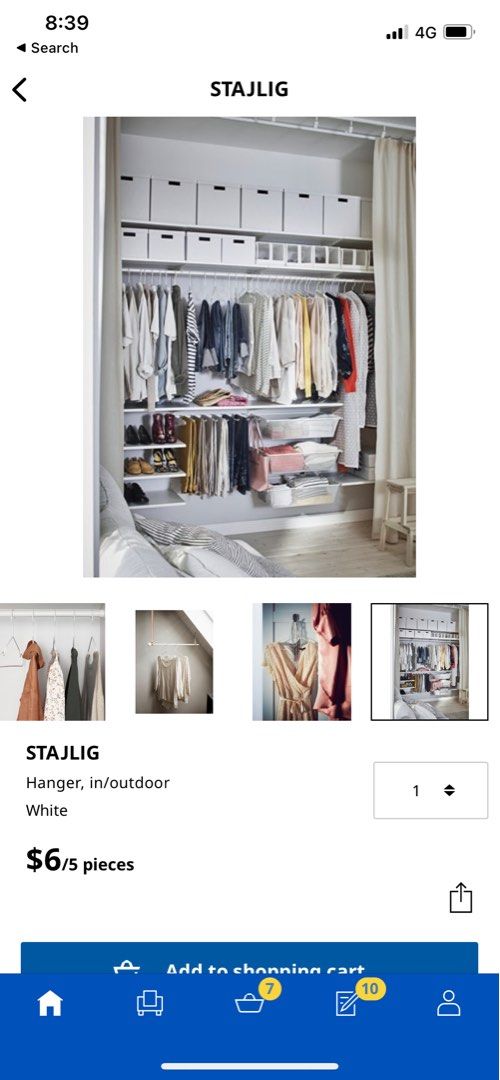 IKEA Stajlig Hanger Furniture Home Living Home Improvement IKEA Stajlig Hanger Furniture Home Living Home Improvement