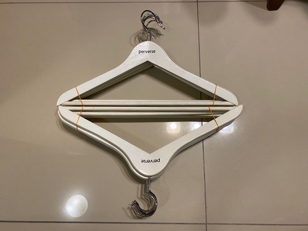 IKEA WOOD HANGERS WHITE COLOR, Furniture & Home Living, Home