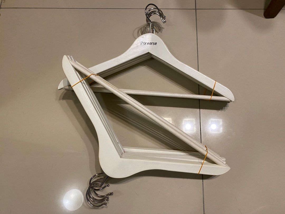 IKEA WOOD HANGERS WHITE COLOR, Furniture & Home Living, Home